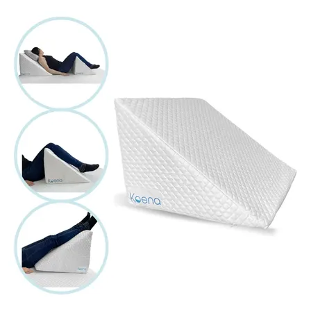 Almohada Cuña Grande Koena Calm, Anti-reflujo Multipropósito Blanco