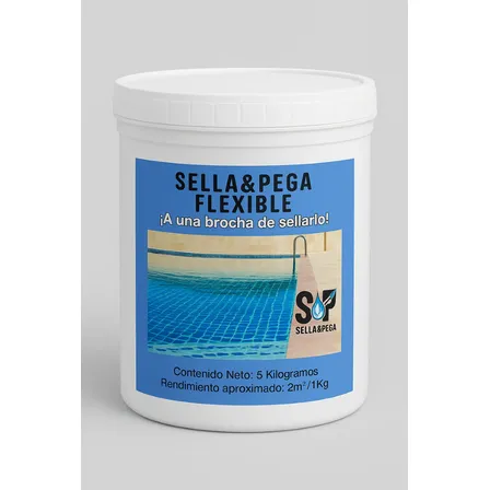 5 L Pintura Sellador Alberca Cisterna Aljibe Pileta Techo