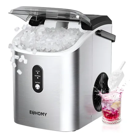 Máquina De Hielos 15kg/día Cubitos Hielo Masticables Handle