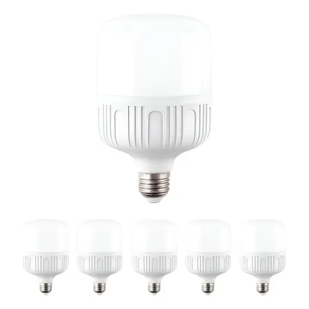 Pack 5 Focos Led 50w Luz Calida E26 4500lm 3000k Geopower Blanco Cálido
