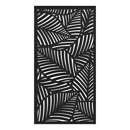 5 Celosías Metálicas De 120x60 Cm Cal 20 Pintura Horneada Panel Metalico Diseño Hojas Negro