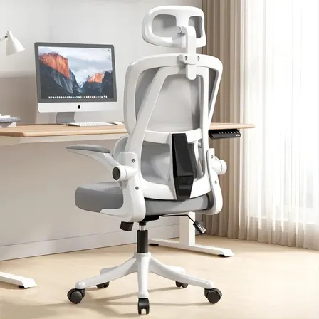 Silla Ergonomica Gamer Buenhogar Se-302 Reclinable Gris Con Soporte Lumbar Ajustable Algodón