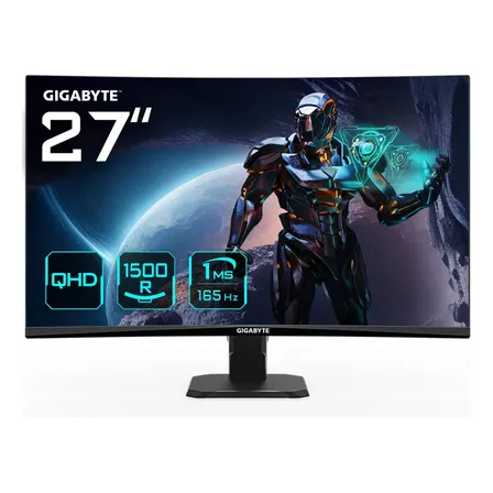 Monitor Gigabyte 27 Pulgadas Gs27qc Qhd 2560x1440 165hz 2hdm Color Negro
