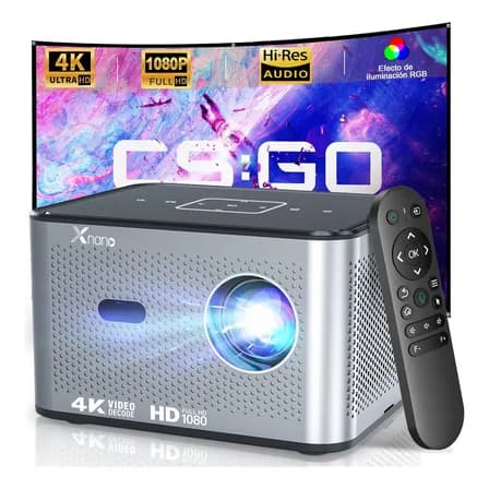 Proyector 4k Profesional Android Ultra Hd 21000 Lúmenes Led 3 Gb Ram + 16 Gb Rom Bluetooth 5.0 Wifi 5g / 2.4g Sonido Hifi Con Puerto Rj45 Multiple
