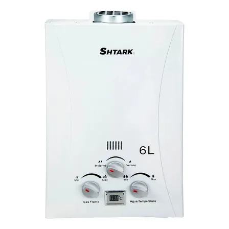 Calentador De Agua Instantáneo A Gas Lp 6l Por Minuto Blanco Glp