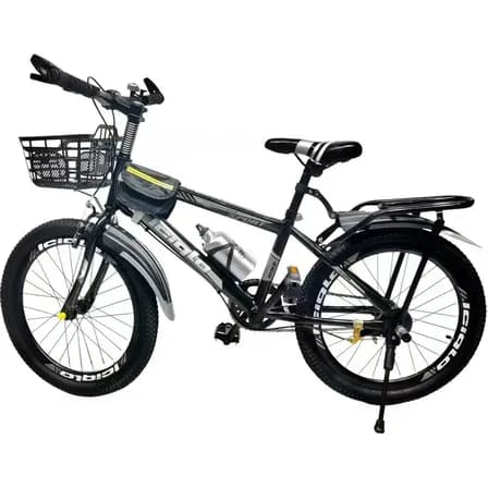 Bicicleta Mountain Bike Infantil R20 Suspensión Delantera Rodado 20 Alemine Negro/plata