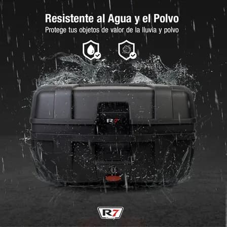 Caja Para Moto Trasero 50 Lts Con Respaldo R7 Racing Color Negro