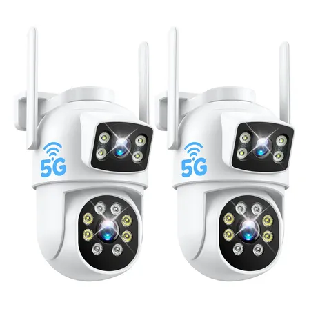 Pack 2 Cámara De Seguridad Anberx A9q 8mp Wifi 2.4g/5g Blanco
