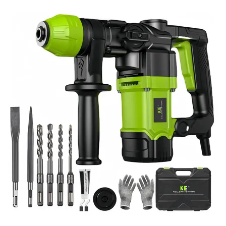 Rotomartillo Kilian Ethan Ke613 1650w Sds-plus 3 Modos Cincelado Perforador Hormigón Verde Lima 50hz/60hz