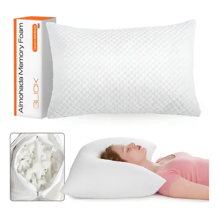 Almohada Memory Foam Gel Ajustable Cómoda Ergonómica Blick Blanco