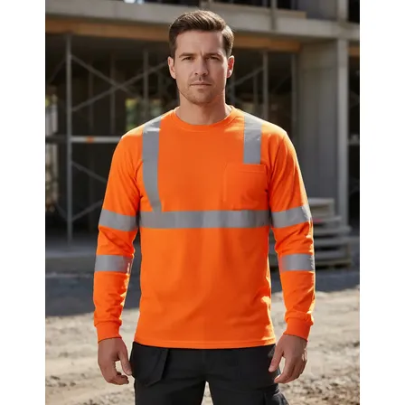 Playera Alta Visibilidad Cómoda Manga Larga Reflejante Sport