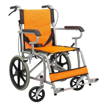 Silla De Ruedas De Lujo Plegable Compacta Todo Terreno Medical Store Color Naranja