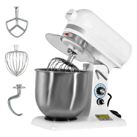 Batidora De Pedestal 3 En 1 Cocina 7 Litros 650rpm 300w Color Blanco Frecuencia 60hz