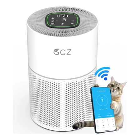 Purificador De Aire Wifi Kj3-3s Filtro True Hepa 13 Para Casa /oficina Grande, Con Sensor Inteligente Modo De Suspensión, Absorbe Olores, Humo, Alergias Color Blanco