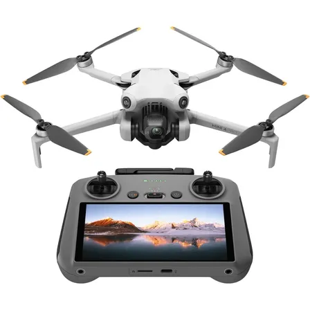 Dji Mini 4 Pro Rc 2 Mini Drone Cámara 4k Control Con Pantalla, 249g, 34 Min De Tiempo Vuelo, Detección Con Visión Omnidireccional Gris
