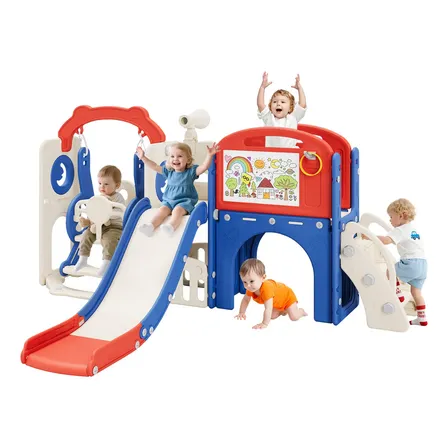 Juego Tobogán Resbaladilla Centro Infantil Escalador 9 En 1