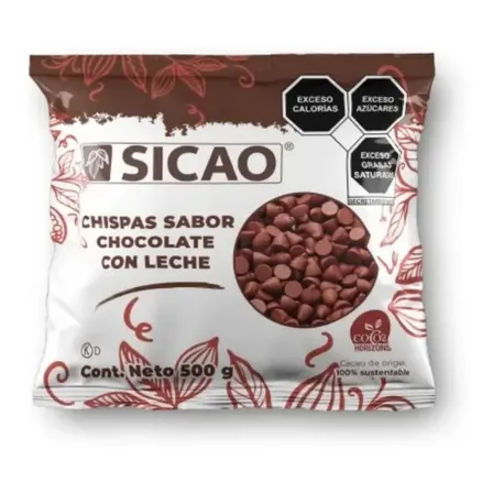Chispas Chocolate Con Leche Sicao 500g Barry Callebaut Sin Gluten