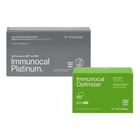Paquete De Immunocal Platino Y Optimizer Sabor Sin Sabor