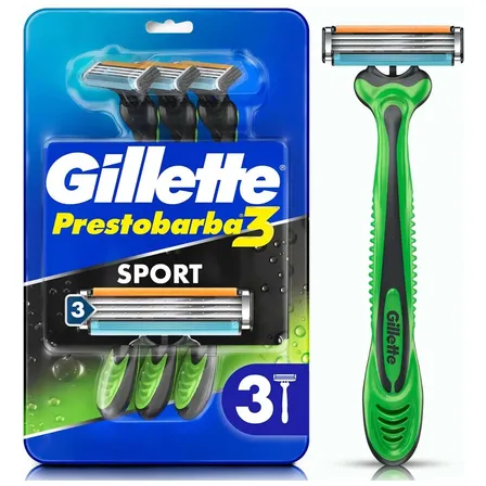Rastrillo Desechable Gillette Pb3 Sport, 3 Rastrillos