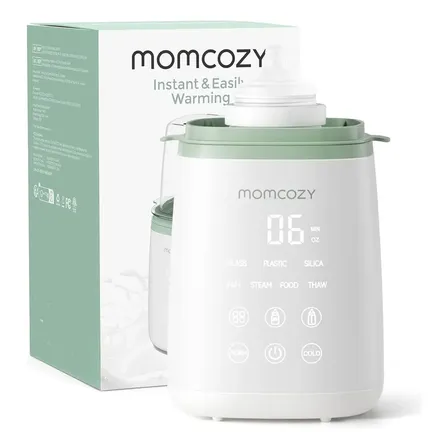 Momcozy Calentador De Biberones Inteligente, Calentador De Leche Y Esterilizador Con Temporizador Verde