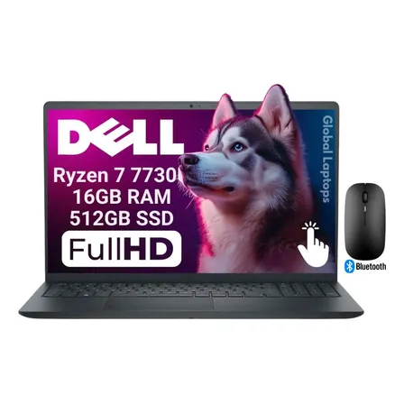 Dell Inspiron Ryzen 7 7730u 512 Gb Ssd 16 Gb Ram Pantalla Táctil 15.6 Fhd 1920 Px X 1080 Px Amd Radeon Graphics Laptop I3535a813 Incluye Windows Instalado Con Regalo Negro