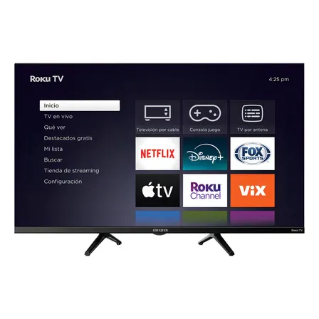 Pantalla Smart Tv 32  Roku Aiwa Dled Hd, 720p, 3 Hdmi, Wifi, Dolby Audio +150 Canales Memoria Ram 512 Mb