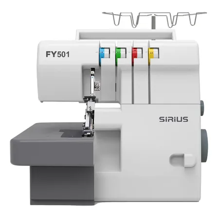 Máquina Overlock Casera Sirius Fy501 De 2,3 Y 4 Hilos Gris