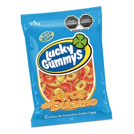 Gomitas Aros De Durazno Lucky Gummys 1 Kg
