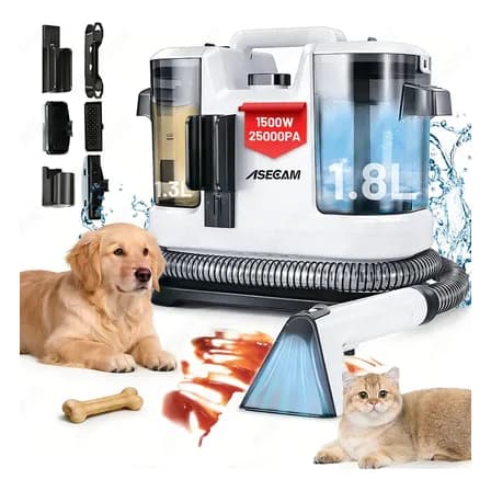 Aspiradora Inyección Succión 1500w 3.1l Para Tapicería 25kpa Blanco