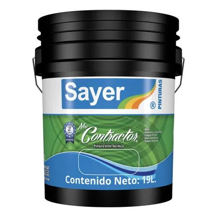 Pintura Vinílica Acrílica Contractor Colores Mate Cubeta 19l