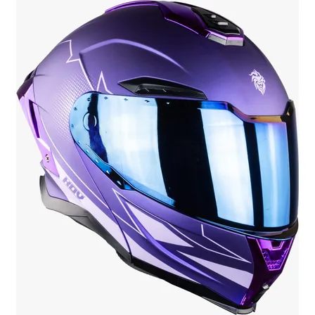 Casco Moto Kov Morado Active Abatible Certificado Deportivo M 57-58cm Mate