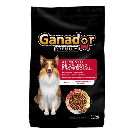 Croqueta Raza Mediana/grande Premium 15 Kg Adulto Ganador
