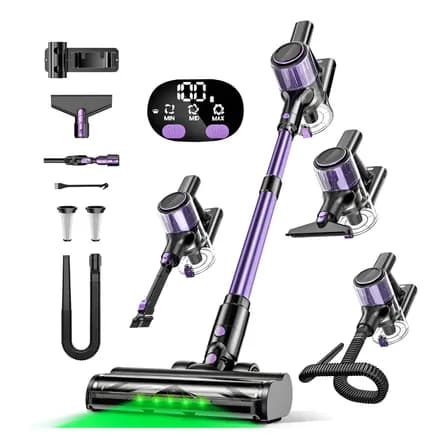 Aspiradora Inalámbrica 10 En 1, 52 Kpa Con Pantalla Led