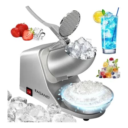 Triturador De Hielo Eléctrico Acero Inoxidable 150 W Color Plateado