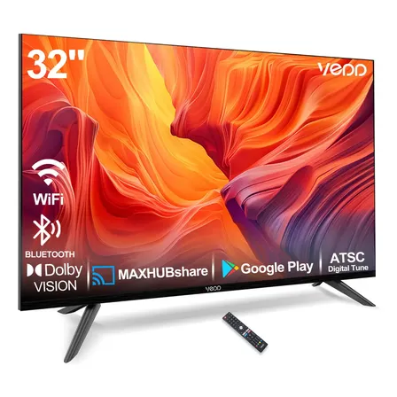 Smart Tv Pantalla 32 Pulgadas Vedd Android Tv Led Full Hd Televisión 32  Con Dolby Audio, Televisión, Bluetooth, Hdmi, Wi-fi Negro