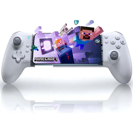 Easysmx M15 Conexión Usb-c Móvil Mando De Juego Para Teléfono Android & iPhone 15/16 Con Botones Mecánicos Joysticks Triggers Controlador Plug And Play Compatible Con Xbox Game Pass Xcloud Codm Blanco