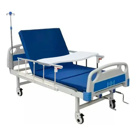 Gambimedic Cama De Hospital Manual De Lujo Dos Manivelas Barandal Portasuero Soporta Hasta 260kg Ideal Cama Hospitalaria Para Casa Con Colchon Portasuero Blanco