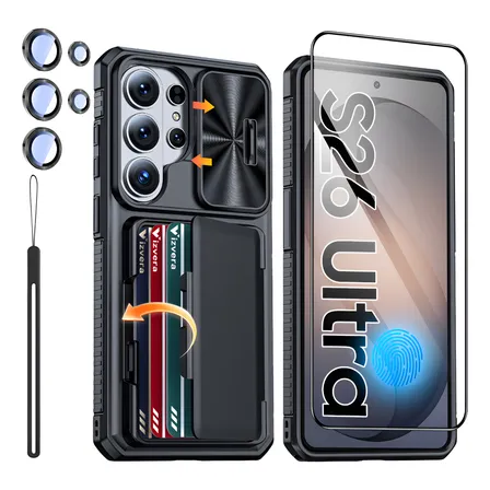 Funda Para Samsung Galaxy S26 Ultra + Mica Estuche Protector Con Cubierta Deslizante Para S26 Ultra Prueba De Caídas Edición Limitada Alta Gama Nuevo