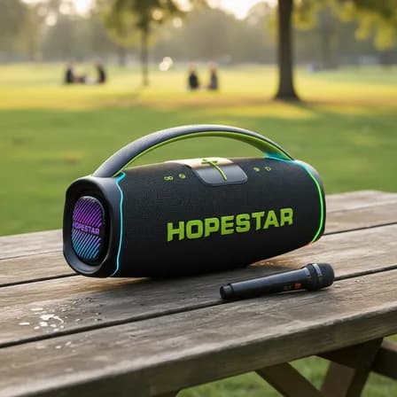 Hopestar A65 Bocina Bluetooth 300w Subwoofer Tws Micrófono Negro