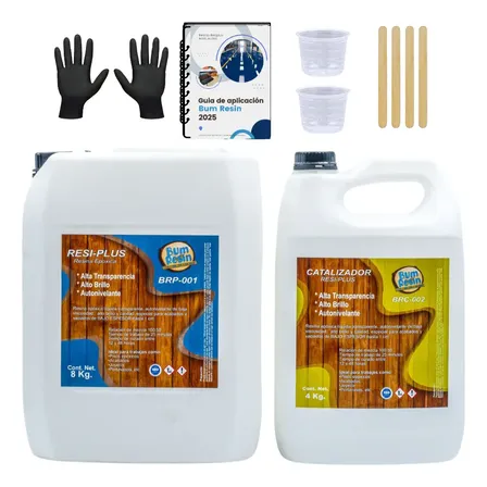 Resina Epóxica Alta Transparencia 12kg Color Transparente