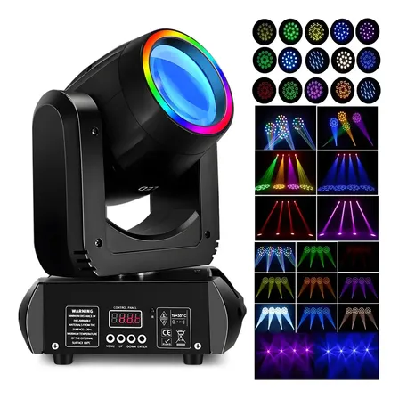 Cabeza Móvil Led Luces Robóticas Para Fiestas, Luces, 8 Colores, 13 Efectos De Iluminación, 18 Efectos De Prisma, Incluye Mando A Distancia E Interfaz Dmx512