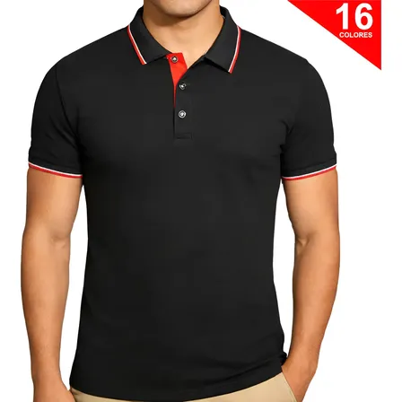 Camisa Polo Hombre Slim Fit Manga Corta Casual 16 Colores