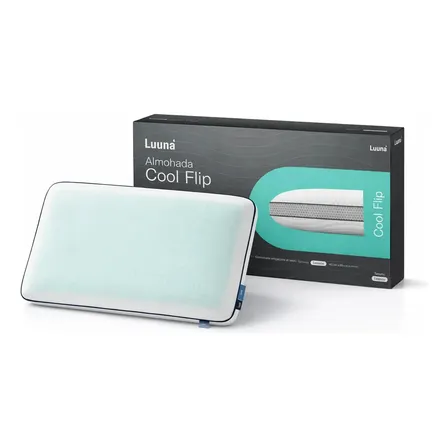 Luuna Almohada Cool Flip Memory Gel Con Infusión De Microcápsulas De Gel, Tamaño Estándar, Reversible Con Un Lado Cálido Y Otro Fresco Para Cada Época Del Año, Suavidad Y Frescura Garantizada Blanco