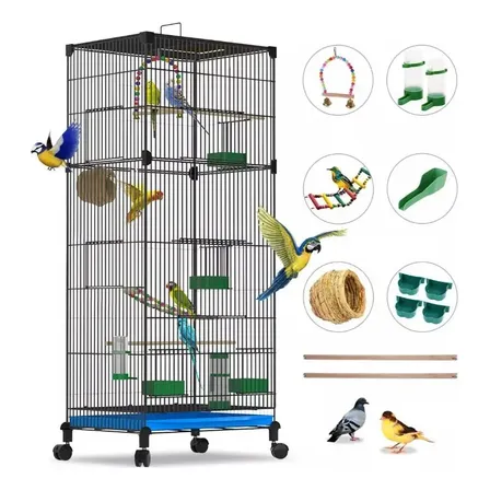 Sets 12 Jaula De Metal Para Pájaro De Loro/jaula De Canario