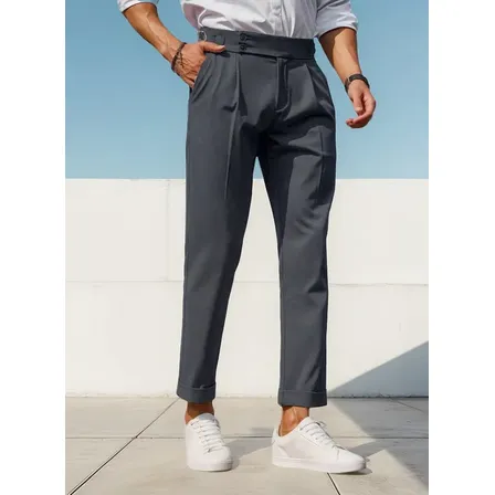 Pantalones De Vestir Hombre Con Cintura Ajustable Para Cómod