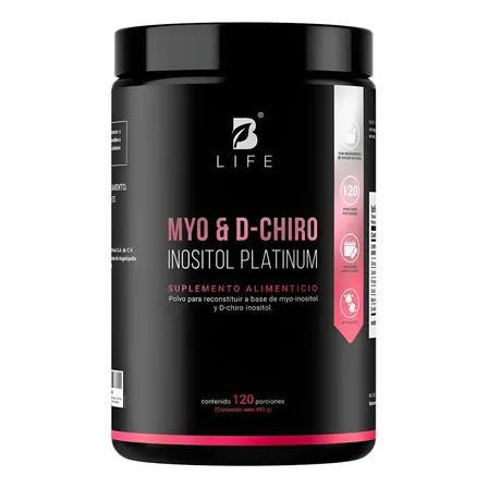 Myo & D-chiro Inositol Platinum Ratio 40:1 492g 120 Porciones. B Life. Sin Sabor