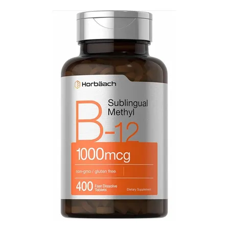 Vitamina B12 1000mcg (400 Tabletas) Metilcobalamina Horb Sabor Berry Baya