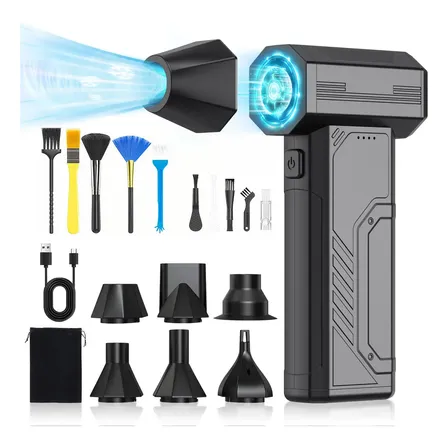 Soplador De Aire Pórtatil Kit Limpieza Pc Inalámbrico Aire Soplador Plumero 150000rpm 16 En 1 Con Bolsa Para Limpieza Del Coche, El Hogar Y Cama De Aire, Limpiar El Pelo De Las Mascotas Kkluv®