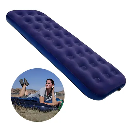 Txz- Inflable Individual Camping Cama De Aire Colchón Color Azul Oscuro
