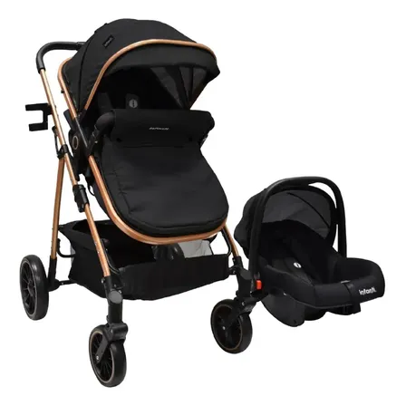 Carriola Sistema De Viaje Welly Convertible A Bambineto Negro